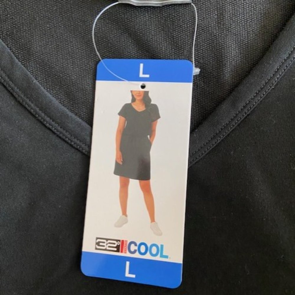 Brand Cool  Little Black Dress sz L  Short Sleeves Drawstring Pockets